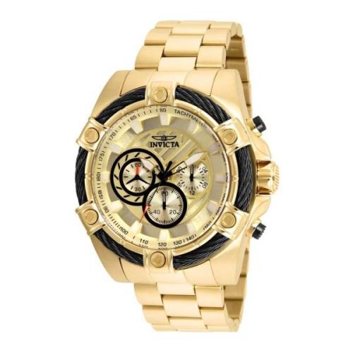 Bolt Heren Quartz Horloge - Gouden Wijzerplaat Invicta Watches , Yello...