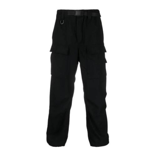 Stijlvolle Flanellen Cargo Broek Y-3 , Black , Dames