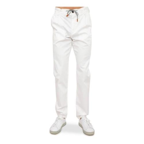 Straight Trousers Eleventy , White , Heren