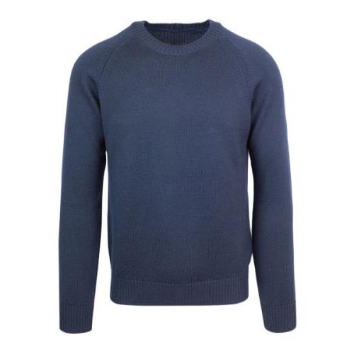 Blauwe Sweater Regular Fit Paolo Pecora , Blue , Heren