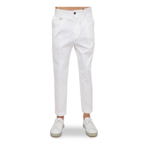 Straight Trousers Paolo Pecora , White , Heren