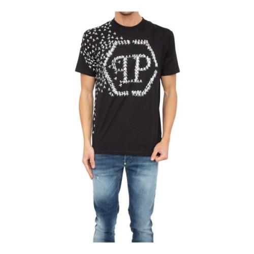 T-Shirts Philipp Plein , Black , Heren