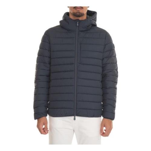 Gewatteerde Hooded Harrington Jas Save The Duck , Blue , Heren