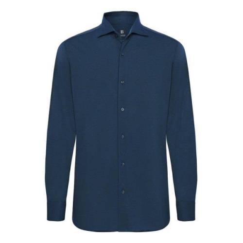 B Jersey Pique Polo Shirt Regular Fit Boggi Milano , Blue , Heren