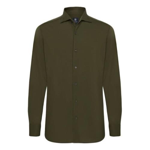 B Jersey Pique Polo Shirt Regular Fit Boggi Milano , Green , Heren