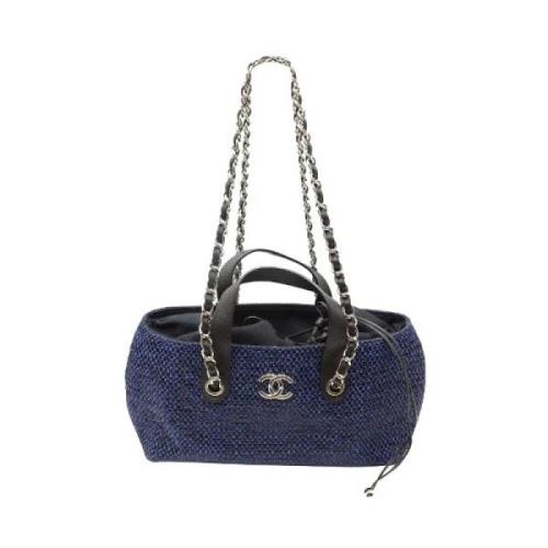Pre-owned Raffia chanel-bags Chanel Vintage , Blue , Dames