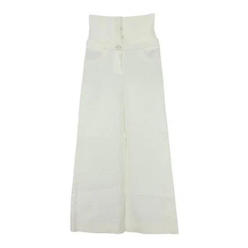 Tijdloze witte broek met hoge taille Chanel Vintage , White , Dames
