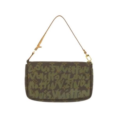 Pre-owned Canvas louis-vuitton-bags Louis Vuitton Vintage , Green , Da...