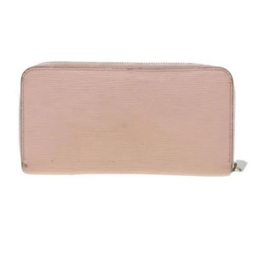 Pre-owned Leather wallets Louis Vuitton Vintage , Pink , Dames