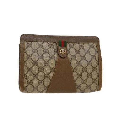 Pre-owned Canvas gucci-bags Gucci Vintage , Beige , Dames