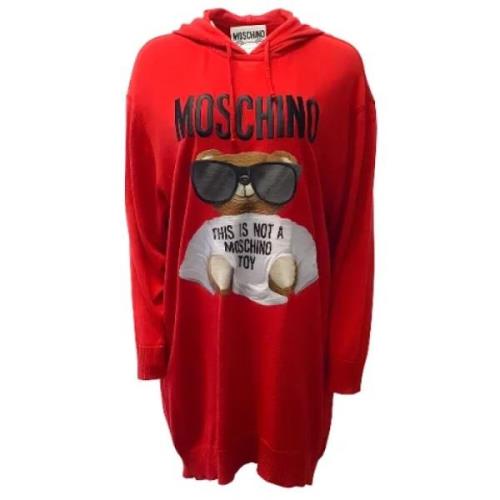 Rode Wol Moschino Jurk Moschino Pre-Owned , Red , Dames