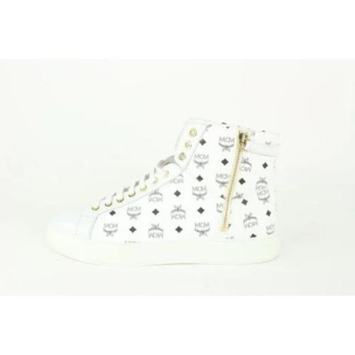 Pre-owned Leather sneakers MCM Pre-owned , White , Unisex