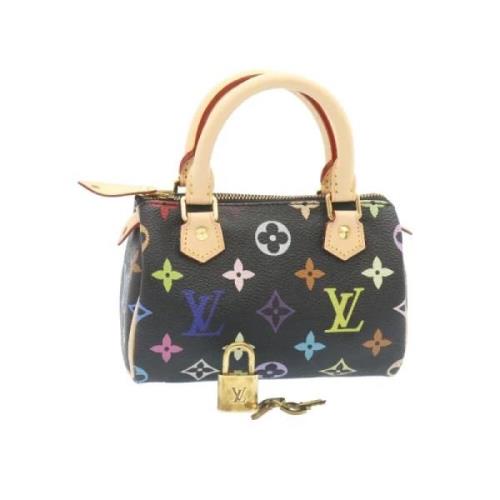 Pre-owned Canvas handbags Louis Vuitton Vintage , Black , Dames