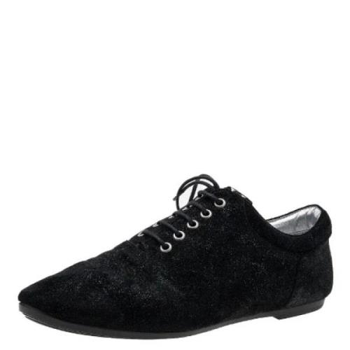 Pre-owned Suede sneakers Louis Vuitton Vintage , Black , Dames