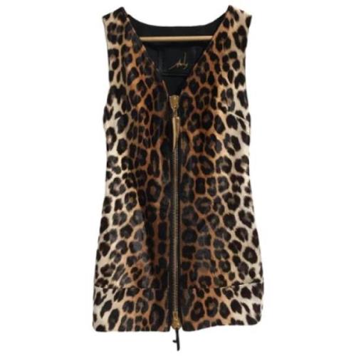 Pre-owned Fur outerwear Giuseppe Zanotti Pre-owned , Brown , Dames