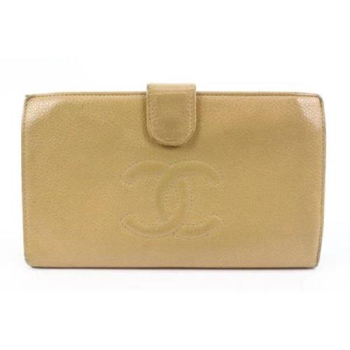 Tweedehands leren portemonnees - Fair+ Stand Chanel Vintage , Beige , ...