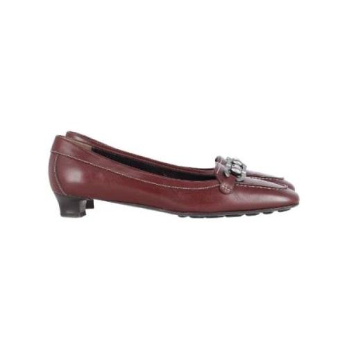 Pre-owned Platte schoenen Salvatore Ferragamo Pre-owned , Red , Dames