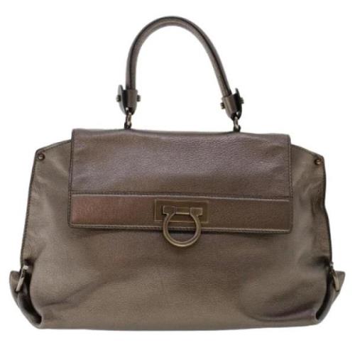 Pre-owned Leather handbags Salvatore Ferragamo Pre-owned , Brown , Dam...