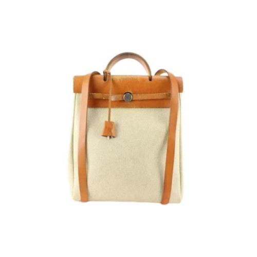 Tweedehands rugzak Hermès Vintage , Beige , Dames