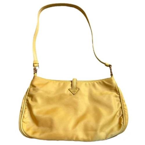 Pre-owned Nylon shoulder-bags Prada Vintage , Yellow , Dames