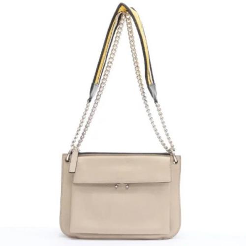 Pre-owned Leather shoulder-bags Marni Pre-owned , Beige , Dames