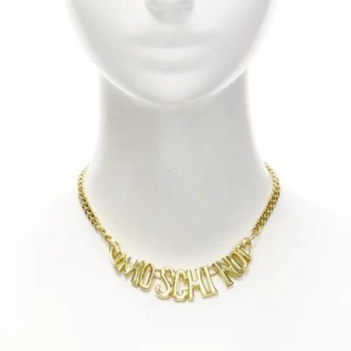 Pre-owned Fabric necklaces Moschino Pre-Owned , Yellow , Dames