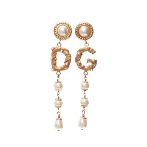 Pre-owned Metal earrings Dolce & Gabbana Pre-owned , Yellow , Dames