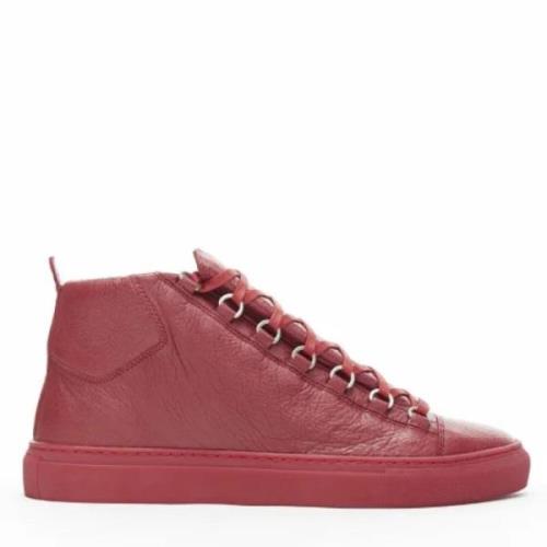 Pre-owned Leather sneakers Balenciaga Vintage , Red , Dames