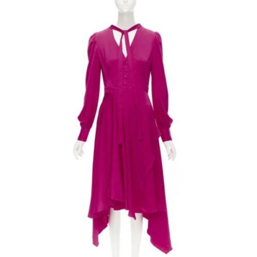 Pre-owned Silk dresses Alexander McQueen Pre-owned , Pink , Dames