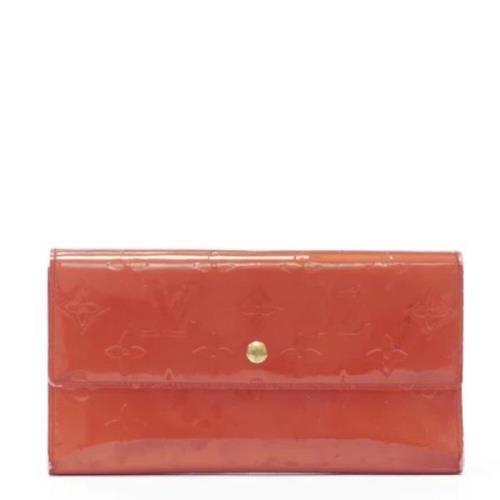 Pre-owned Leather wallets Louis Vuitton Vintage , Red , Dames