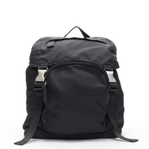 Pre-owned Nylon backpacks Prada Vintage , Black , Dames