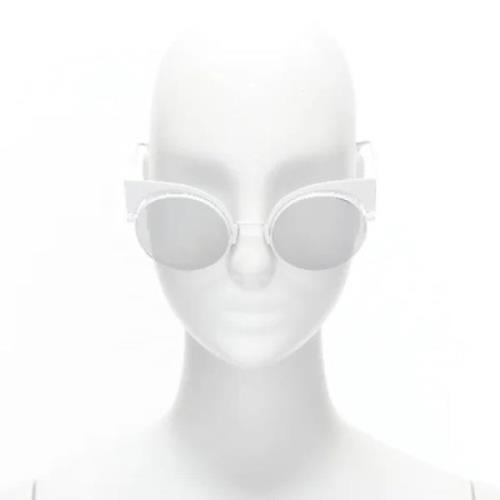 Pre-owned Metal sunglasses Fendi Vintage , White , Dames