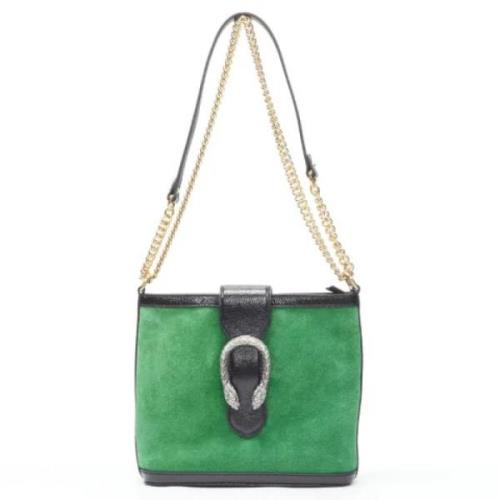 Pre-owned Suede gucci-bags Gucci Vintage , Green , Dames