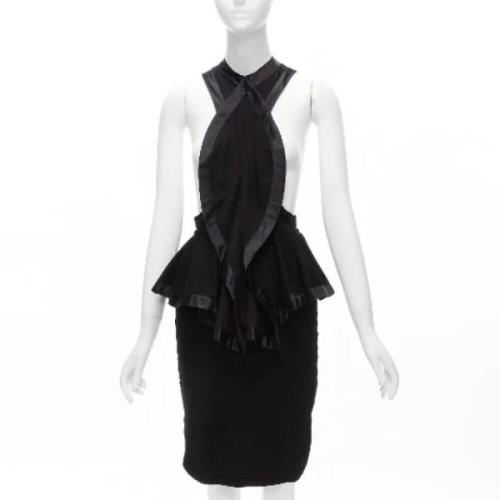 Pre-owned Satin dresses Givenchy Pre-owned , Black , Dames