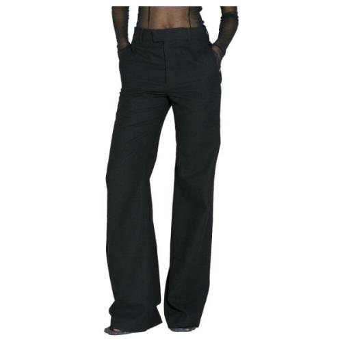 Uitlopende broek van wol Ann Demeulemeester , Black , Dames