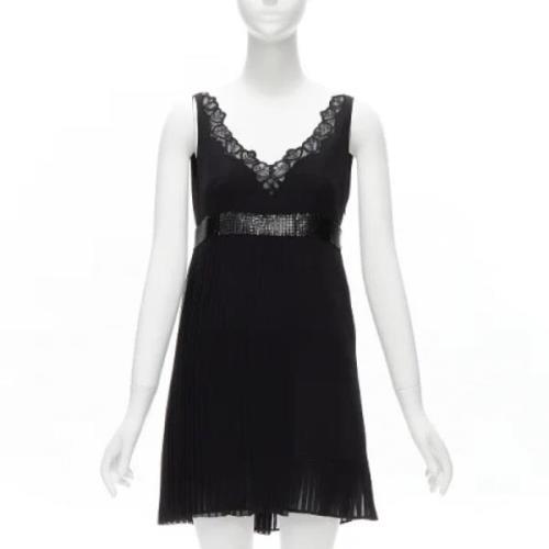 Pre-owned Silk dresses Versace Pre-owned , Black , Dames