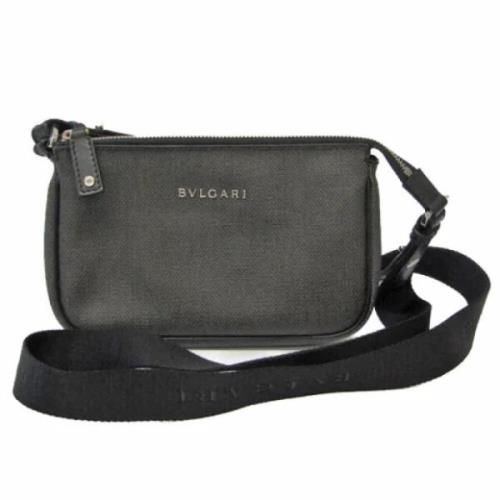 Pre-owned Canvas shoulder-bags Bvlgari Vintage , Gray , Dames