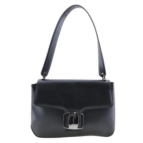 Pre-owned Leather shoulder-bags Salvatore Ferragamo Pre-owned , Black ...