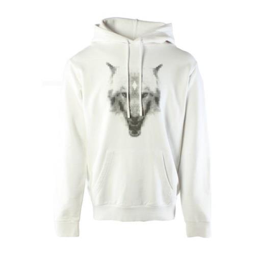 Cross Wolf Regular Hoodie Marcelo Burlon , White , Heren