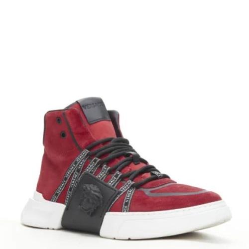 Pre-owned Suede sneakers Versace Pre-owned , Red , Dames