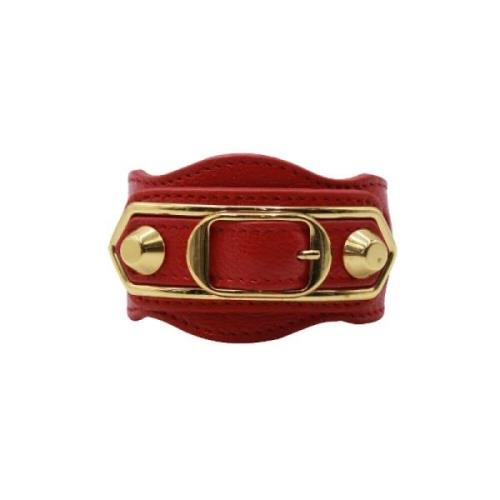 Pre-owned Leather bracelets Balenciaga Vintage , Red , Dames