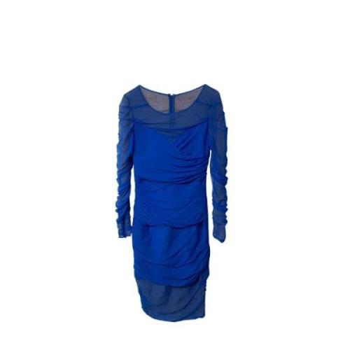 Pre-owned Polyester dresses Versace Pre-owned , Blue , Dames