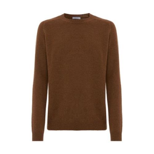 Luxe Bruine Cashmere Crewneck Sweater Boglioli , Brown , Heren