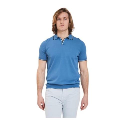 Heren Polo Tennisshirt Gran Sasso , Blue , Heren