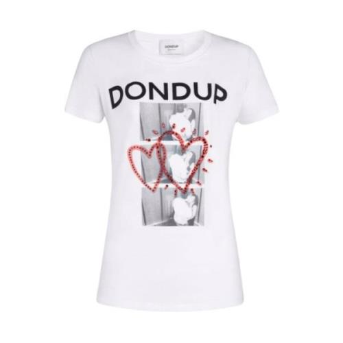 Klassiek T-Shirt Dondup , White , Dames