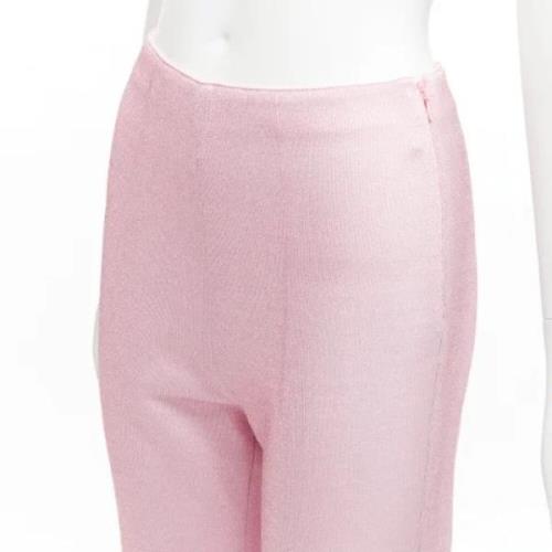 Pre-owned Polyester bottoms Miu Miu Pre-owned , Pink , Dames