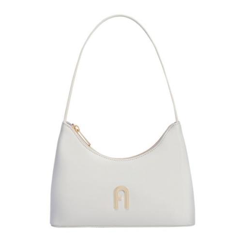Mini Diamante Schoudertas met Arch Logo Furla , White , Dames