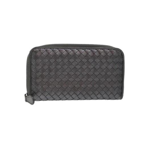 Pre-owned Leather wallets Bottega Veneta Vintage , Gray , Dames