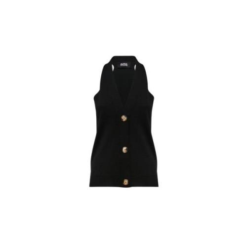 3 Knoop Vest Alpha Studio , Black , Dames