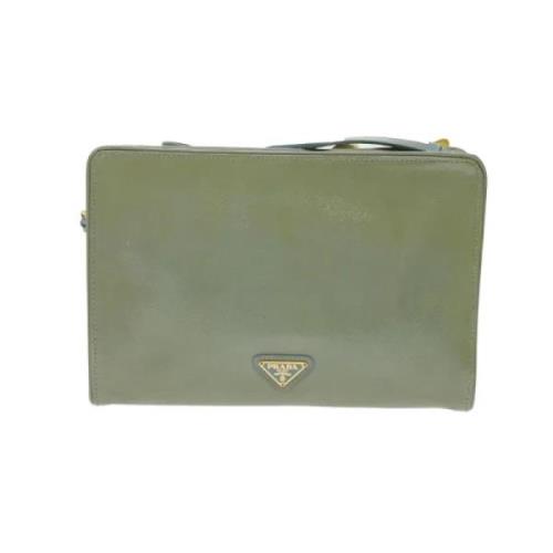 Pre-owned Leather prada-bags Prada Vintage , Green , Dames